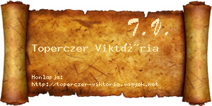 Toperczer Viktória névjegykártya