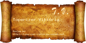 Toperczer Viktória névjegykártya